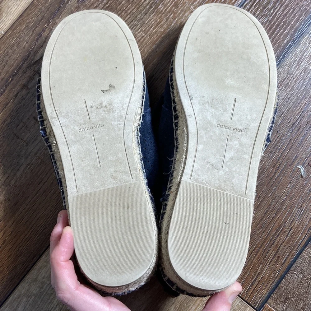 Dolce Vita Navy Suede Lace Up Espadrilles Size 8